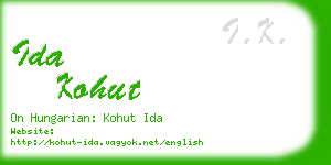 ida kohut business card